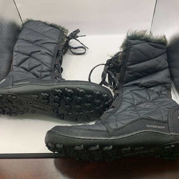 Columbia Women's 6.5 Omni Grip Powder Summit Quilted Puff Faux Fur Winter Boots - Picture 4 of 8